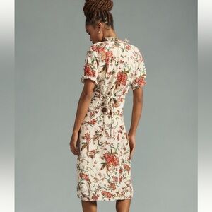 Anthropologie Pilcro Ruffle Collar Buttondown Dress